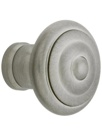 Mid-Century Style Cabinet Knob - 1 1/4 inch Diameter in Brushed Nickel.